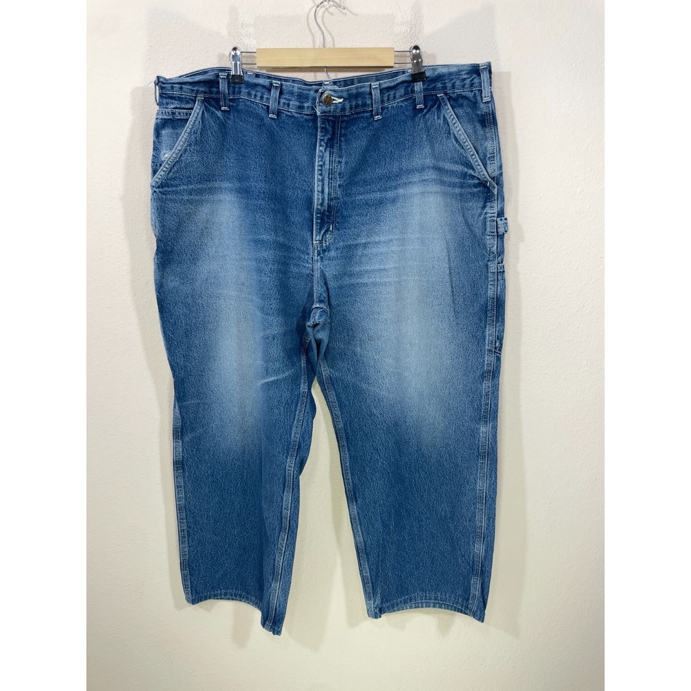 Carhartt B13 DST Mens 46‎ X 30 Carpenter Jeans Blue Loose Original Fit